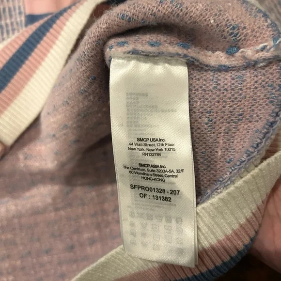 Sandro Pink and Blue Knit Cardigan - Picture 3 of 6